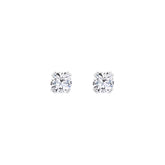Lab Diamond Round Solitaire Stud Earrings 1 ct