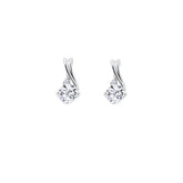 Lab Diamond Round Solitaire Stud Earrings 1.05 ct