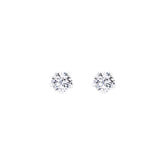 Lab Diamond Round Solitaire Stud Earrings 1.13 ct