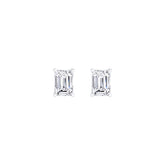 Lab Diamond Emerald Cut Stud Earrings 3.09 ct