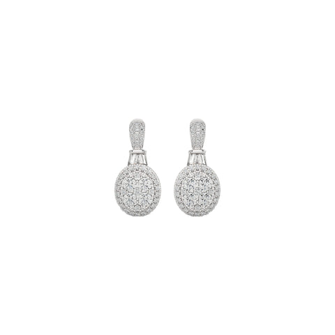 Diamond Earrings 0.82 ct. 14k White Gold