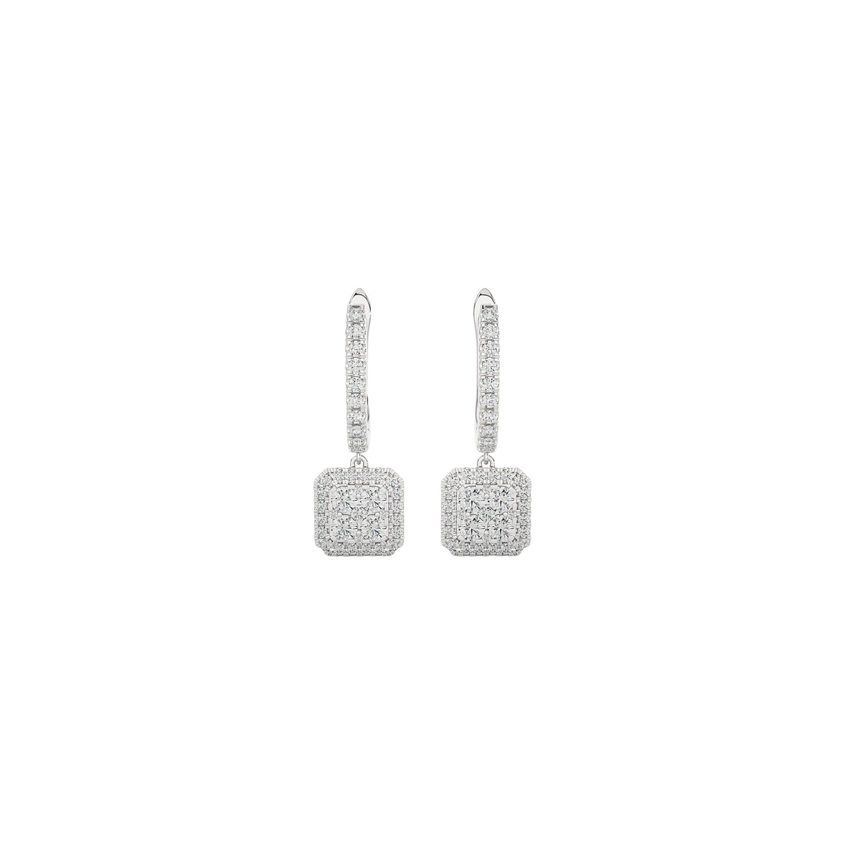 Diamond Earrings 1.00 ct. 14k White Gold