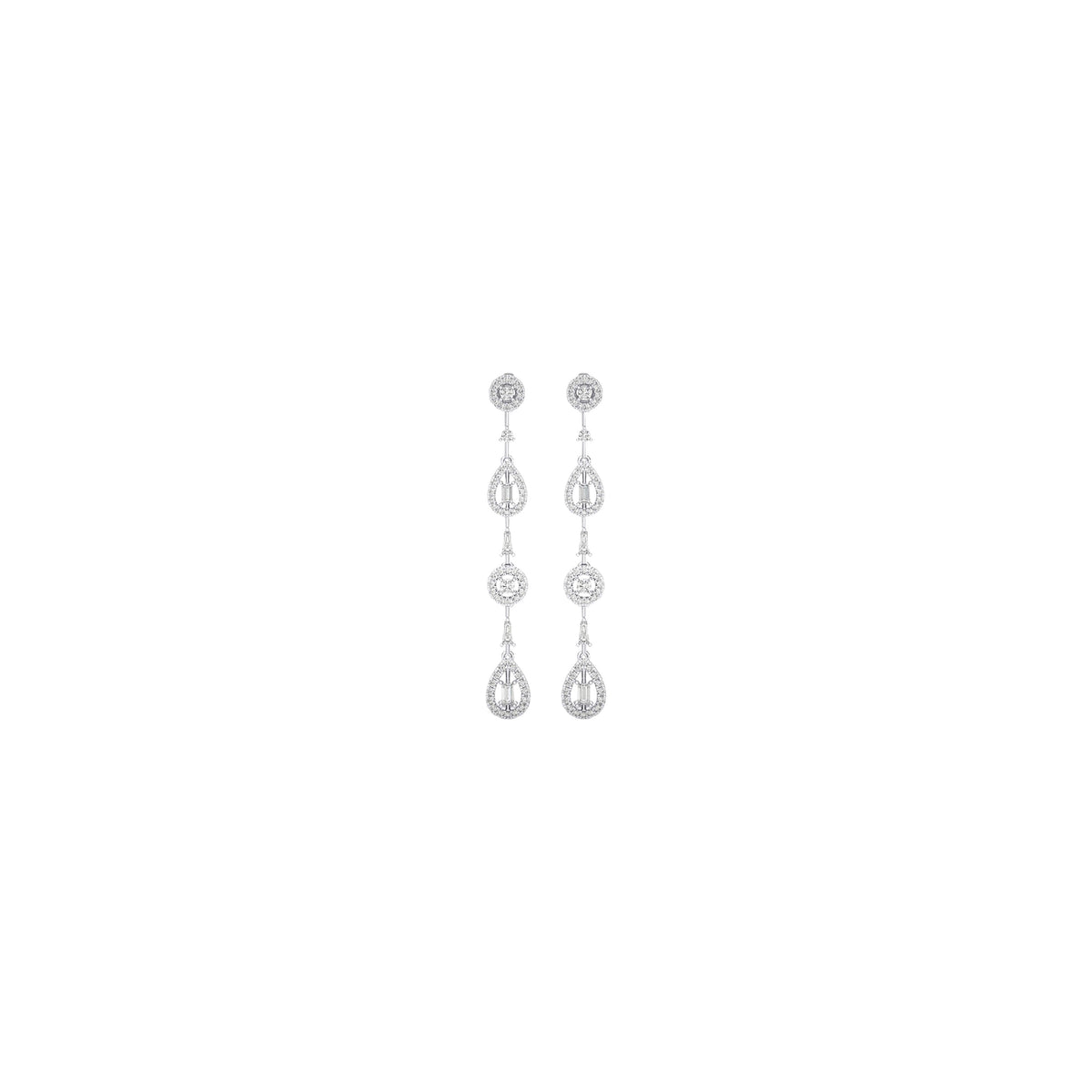 Diamond Earrings 0.94 ct. 18k White Gold