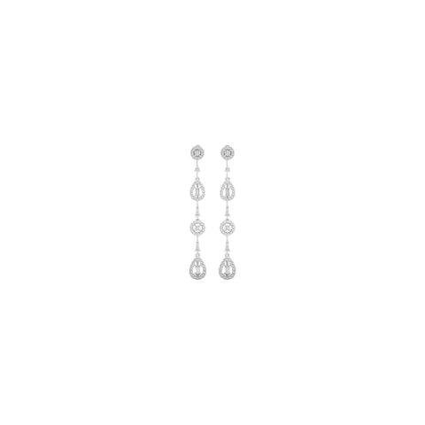 Diamond Earrings 0.94 ct. 18k White Gold