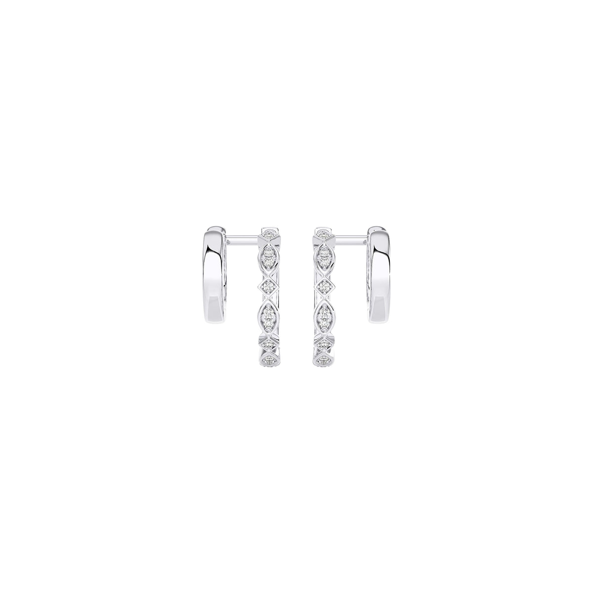 Diamond Earrings 0.10 ct. 14k White Gold