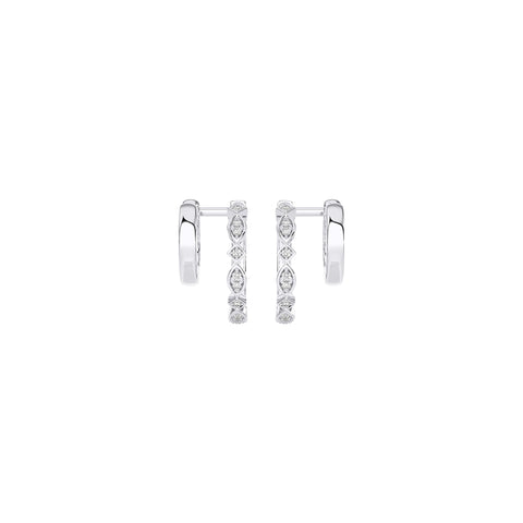 Diamond Earrings 0.10 ct. 14k White Gold