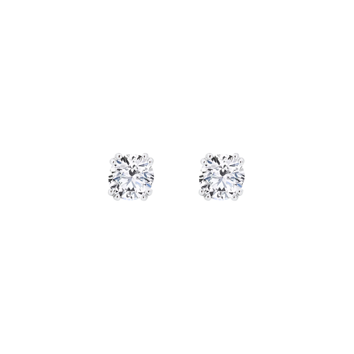 Lab Diamond Round Solitaire Stud Earrings 1 ct