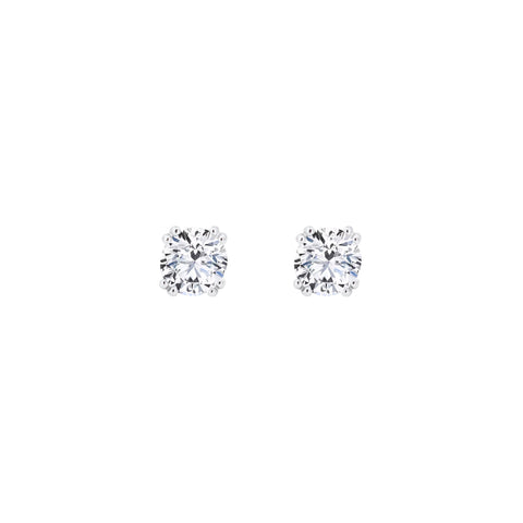 Lab Diamond Round Solitaire Stud Earrings 1 ct
