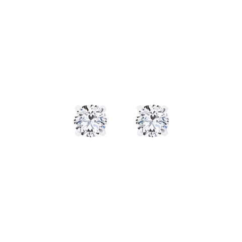 Lab Diamond Round Solitaire Stud Earrings 0.46 ct