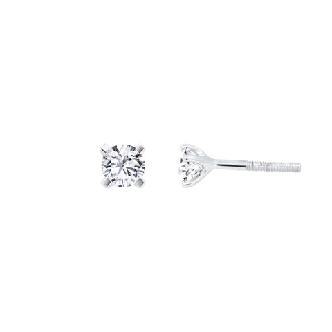 Lab Diamond Round Solitaire Stud Earrings 0.47