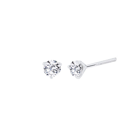 Lab Diamond Round Solitaire Stud Earrings 0.51 ct