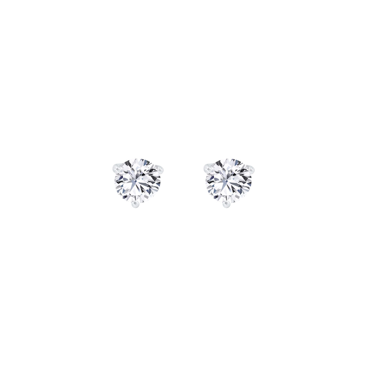 Lab Diamond Round Solitaire Stud Earrings 0.51 ct