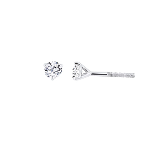 Lab Diamond Round Solitaire Stud Earrings 0.51 ct