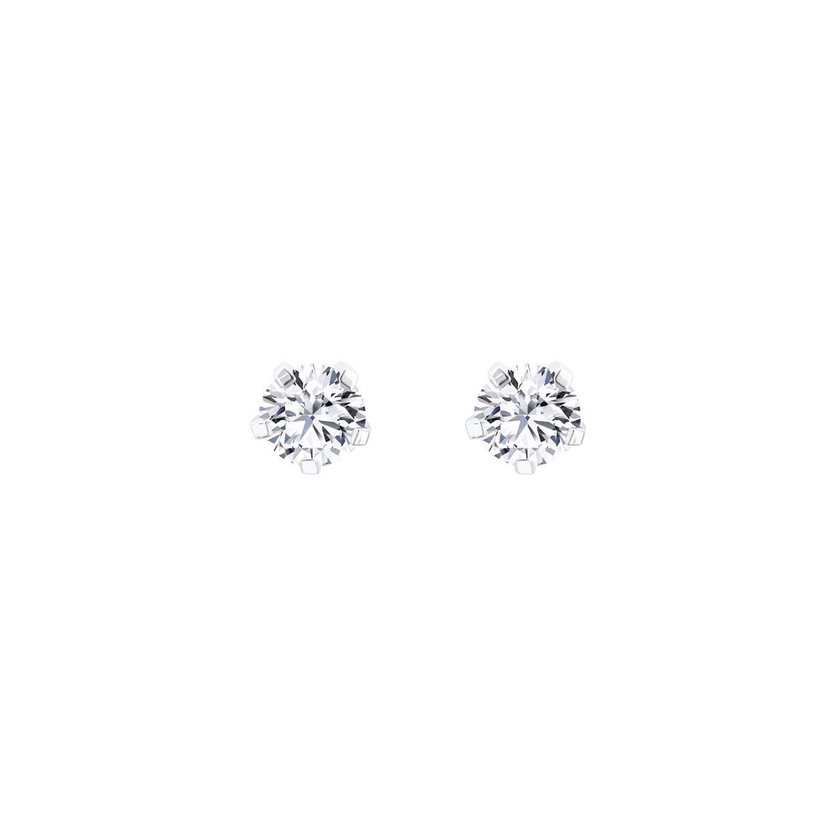 Lab Diamond Round Solitaire Stud Earrings 1.13 ct