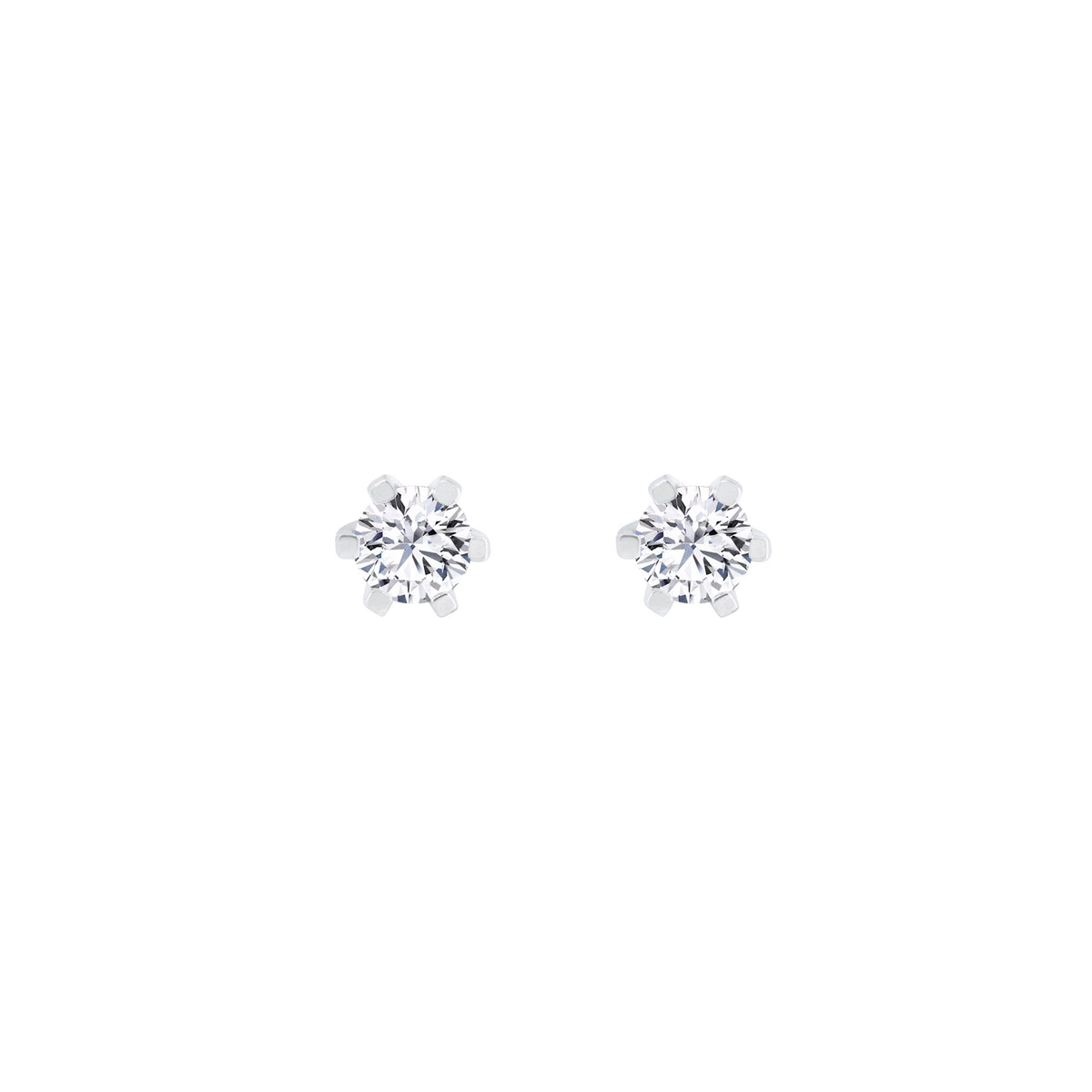 Lab Diamond Round Solitaire Stud Earrings 14K Gold (0.42 ct