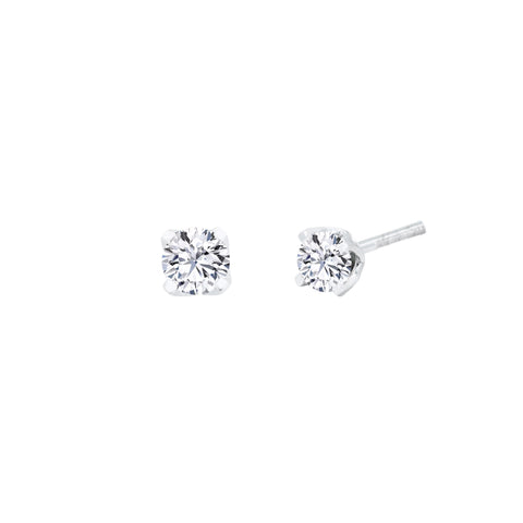 Lab Diamond Round Solitaire Stud Earrings 0.51 ct