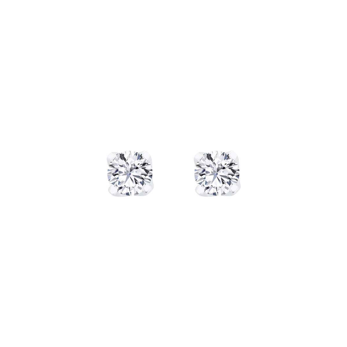 Lab Diamond Round Solitaire Stud Earrings 0.51 ct