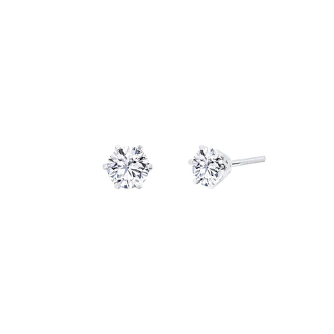 Lab Diamond Round Solitaire Stud Earrings 1.02 ct