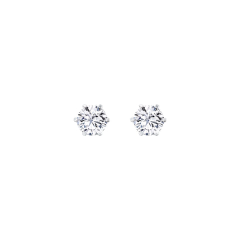 Lab Diamond Round Solitaire Stud Earrings 1.02 ct