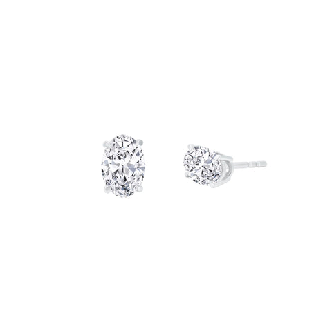 Lab Diamond Oval Stud Earrings 2.08 ct