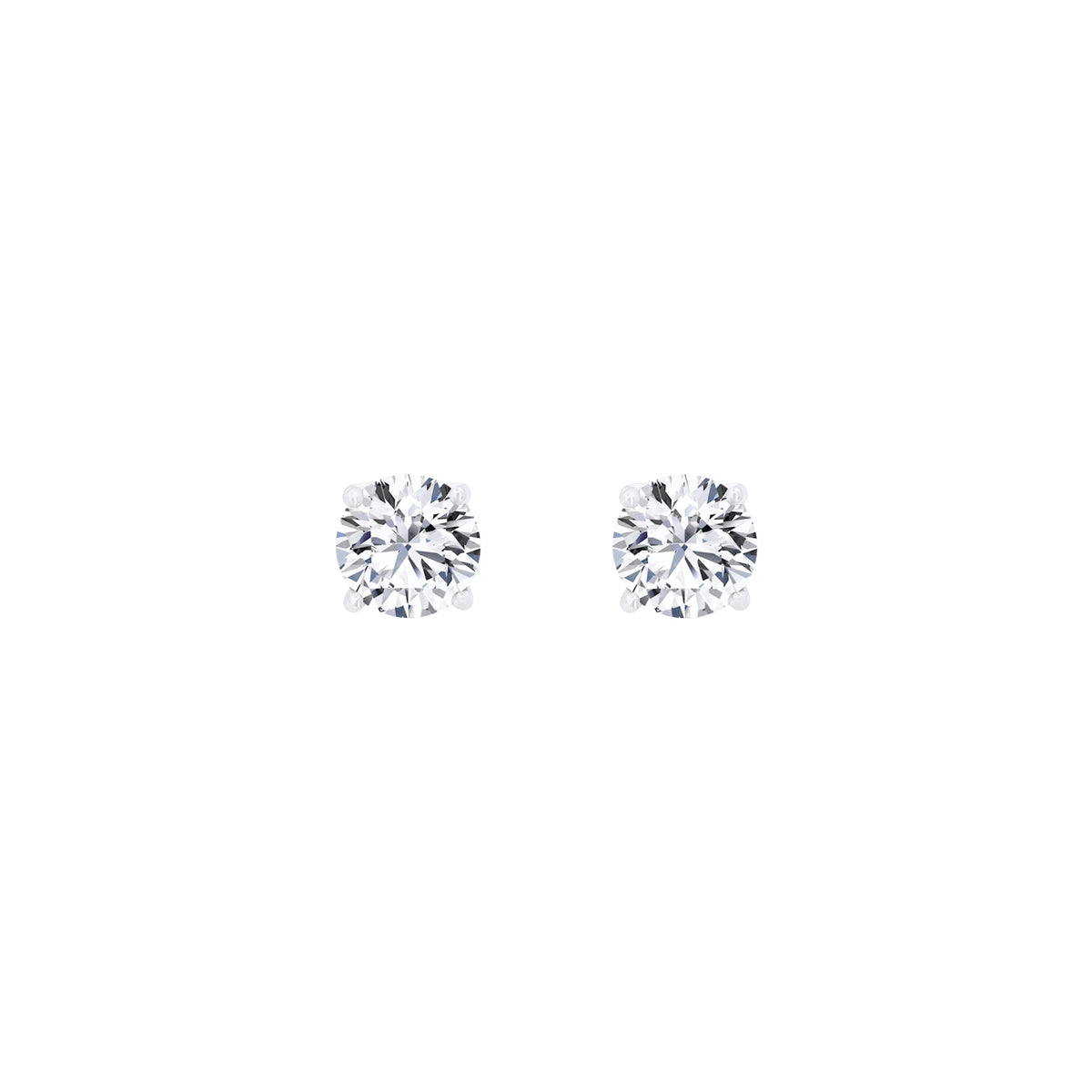 Lab Diamond Round Solitaire Stud Earrings 1.04ct