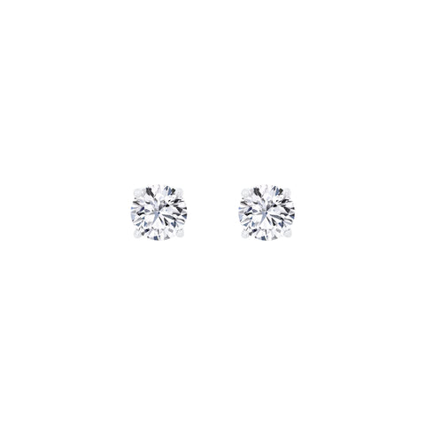 Lab Diamond Round Solitaire Stud Earrings 1.04ct
