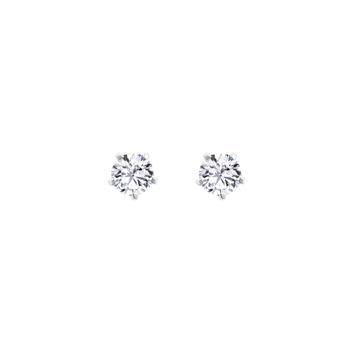 Lab Diamond Round Solitaire Stud Earrings 1.62ct