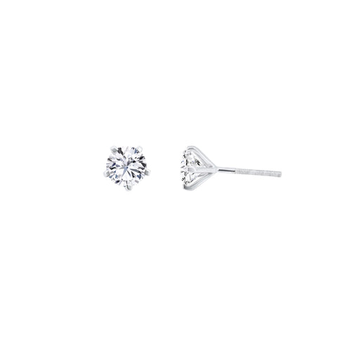 Lab Diamond Round Solitaire Stud Earrings 1.62ct