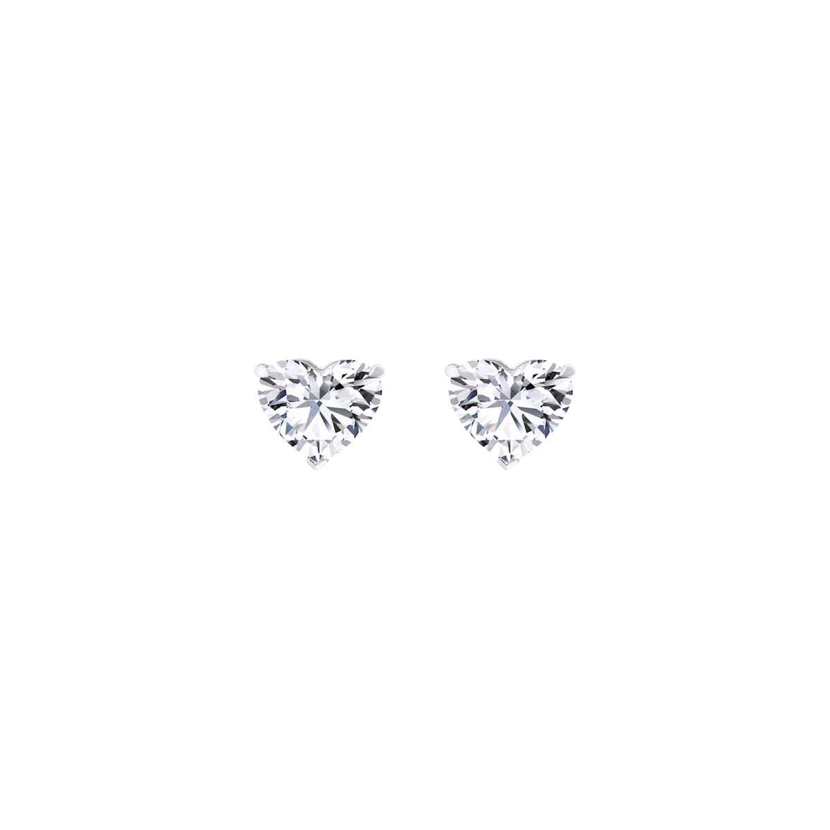 Lab Diamond Heart Shape Stud Earrings 1.16 ct