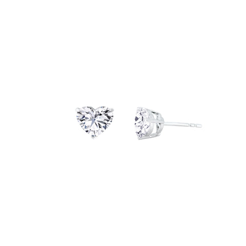 Lab Diamond Heart Shape Stud Earrings 1.16 ct
