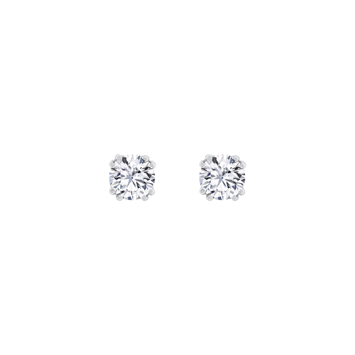 Lab Diamond Round Solitaire Stud Earrings 1.03ct