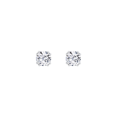 Lab Diamond Round Solitaire Stud Earrings 1.03ct