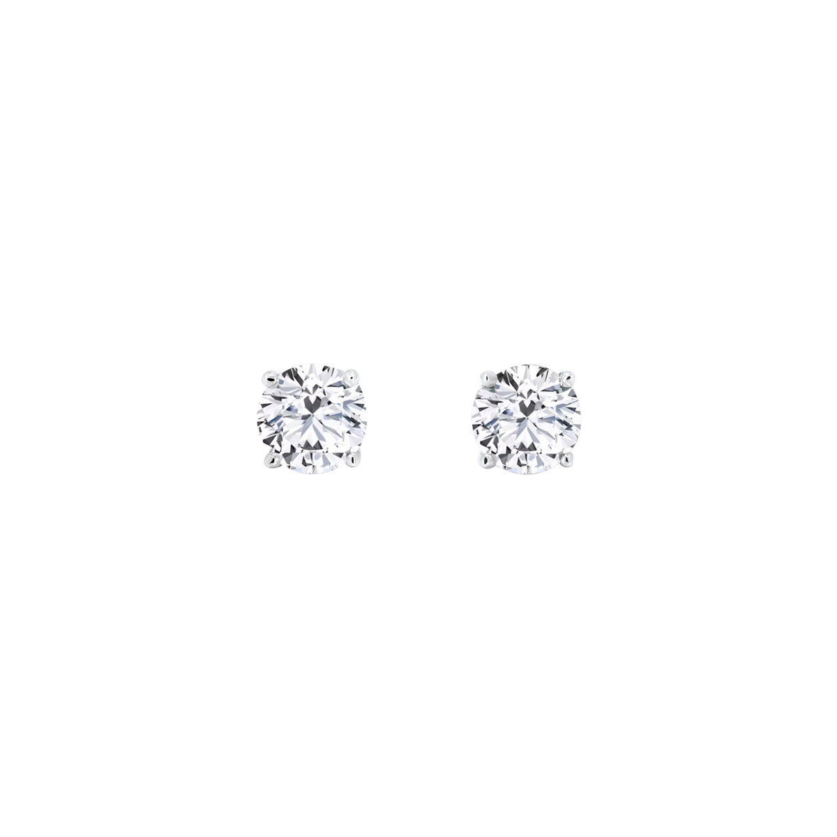 Lab Diamond Round Solitaire Stud Earrings 1.44 ct