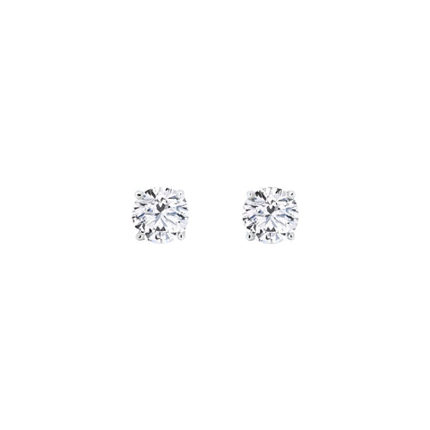 Lab Diamond Round Solitaire Stud Earrings 1.44 ct
