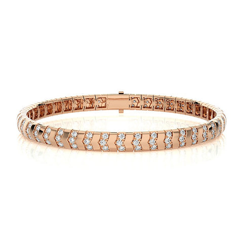 Diamond Bracelet 1.28 ct. 18k Rose Gold