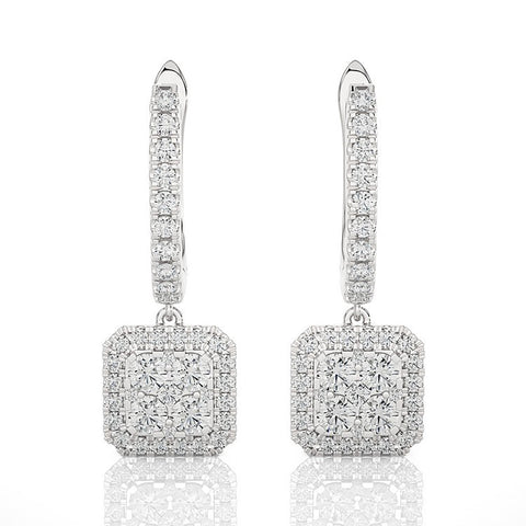 Diamond Earrings 1.00 ct. 14k White Gold