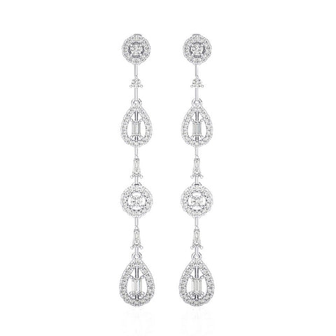 Diamond Earrings 0.94 ct. 18k White Gold