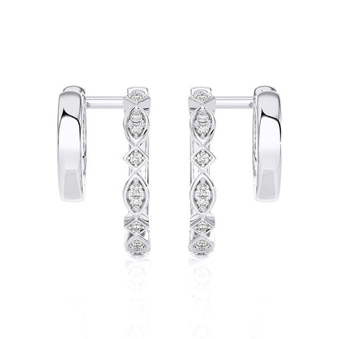 Diamond Earrings 0.10 ct. 14k White Gold