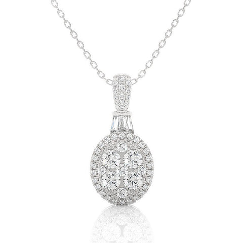 Diamond Necklace 0.69 ct. 14K White Gold