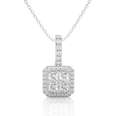 Diamond Necklace 0.81 ct. 14k White Gold