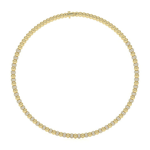 Diamond Necklace 2.44 ct. 18k Yellow Gold