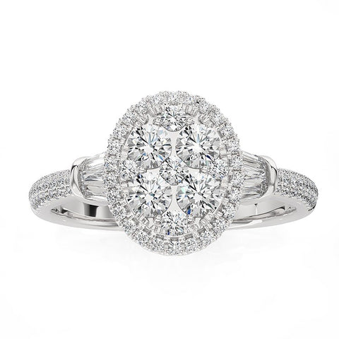 Diamond Ring 0.87 ct. 14k White Gold